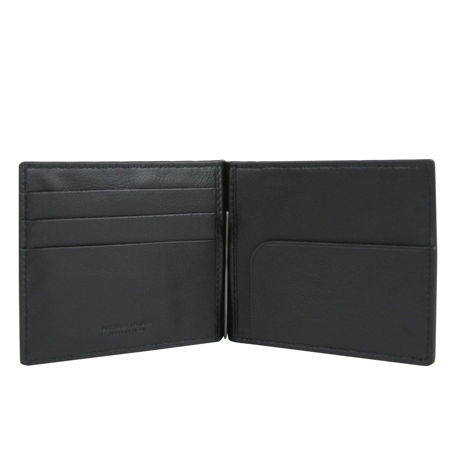 Bottega Veneta Men's Intercciaco Black Leather Intercciaco Woven Wallet