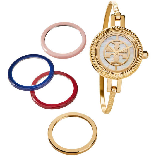 Elegant Gold Quartz Ladies' Bangle Watch