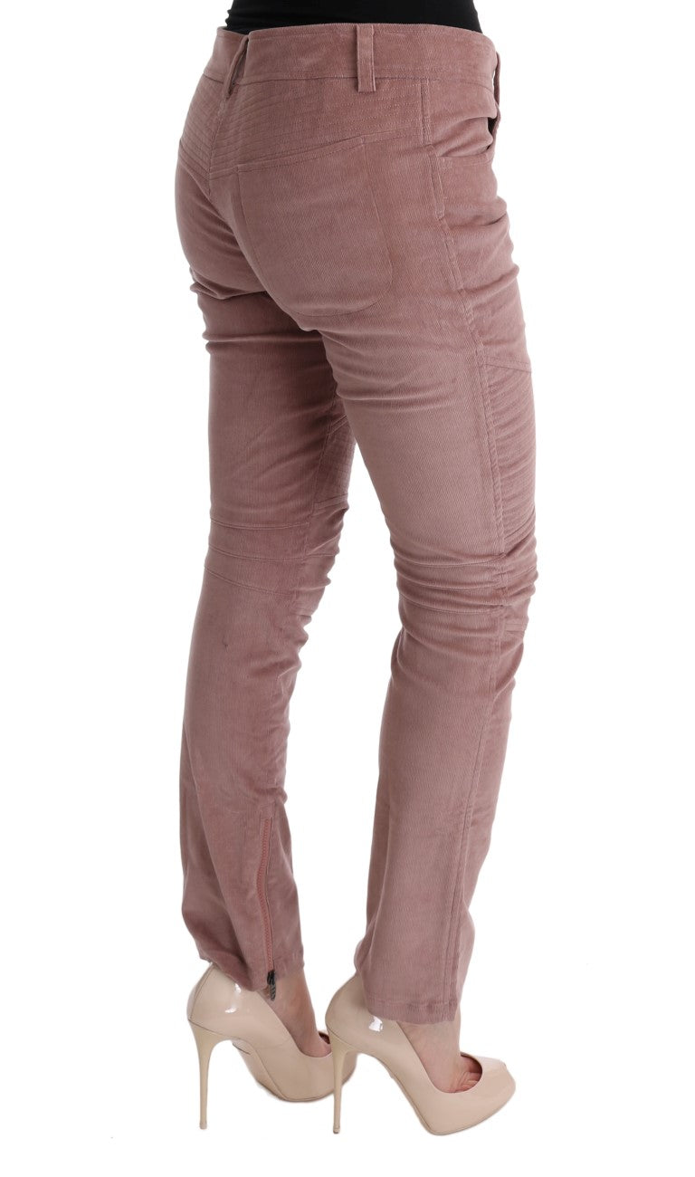 Chic Pink Capri Cropped Trousers