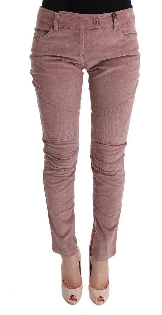 Chic Pink Capri Cropped Trousers