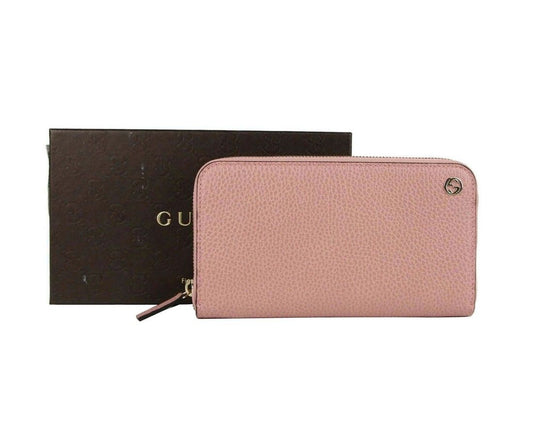 Gucci Women's Leather Gold Interlocking Wallet