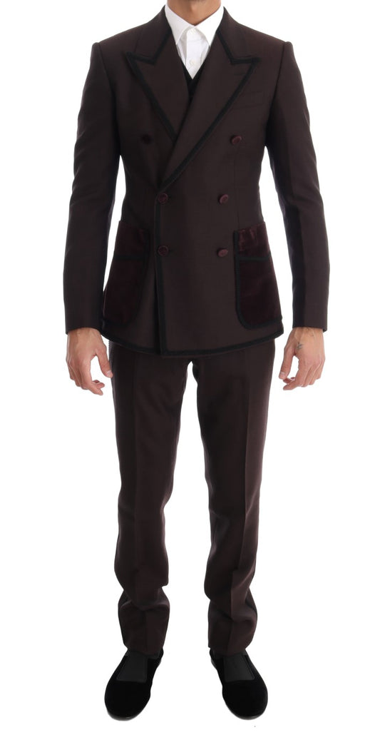 Bordeaux Sicilia Tuxedo - Opulent 3-Piece Suit
