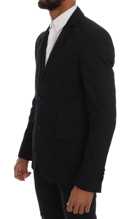 Elegant Black Slim Fit Sport Coat Blazer