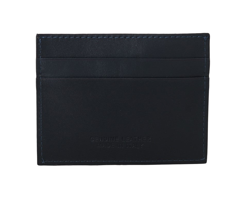 Elegant Blue Leather Men's Wallet