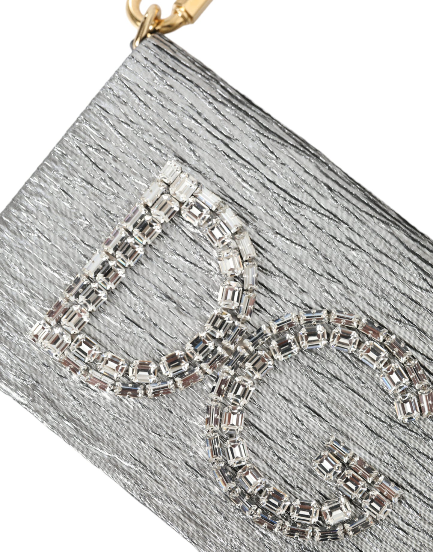 Exquisite Silver Swarovski Embellished Clutch