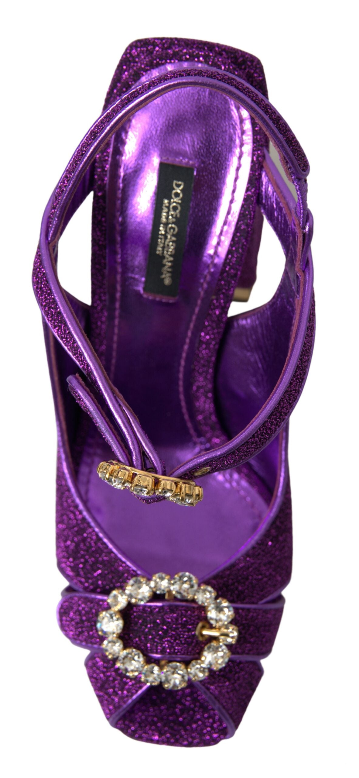Elegant Purple Ankle Strap Heels
