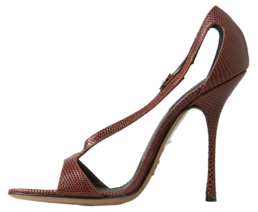 Elegant Strappy Leather Heels Sandals