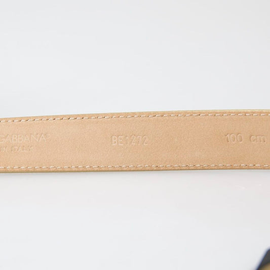 Gold Leather Crystal-Embellished Women's Belt