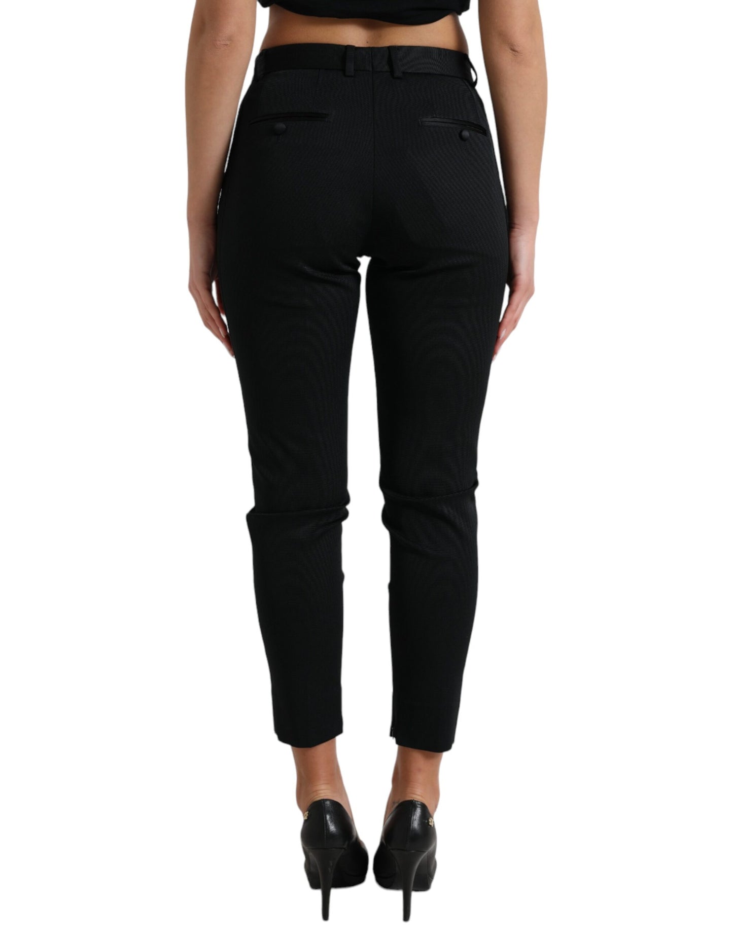 Chic High Waist Skinny Cropped Pants