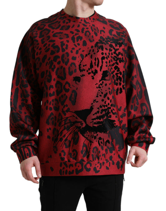 Elegant Leopard Print Pullover Sweater