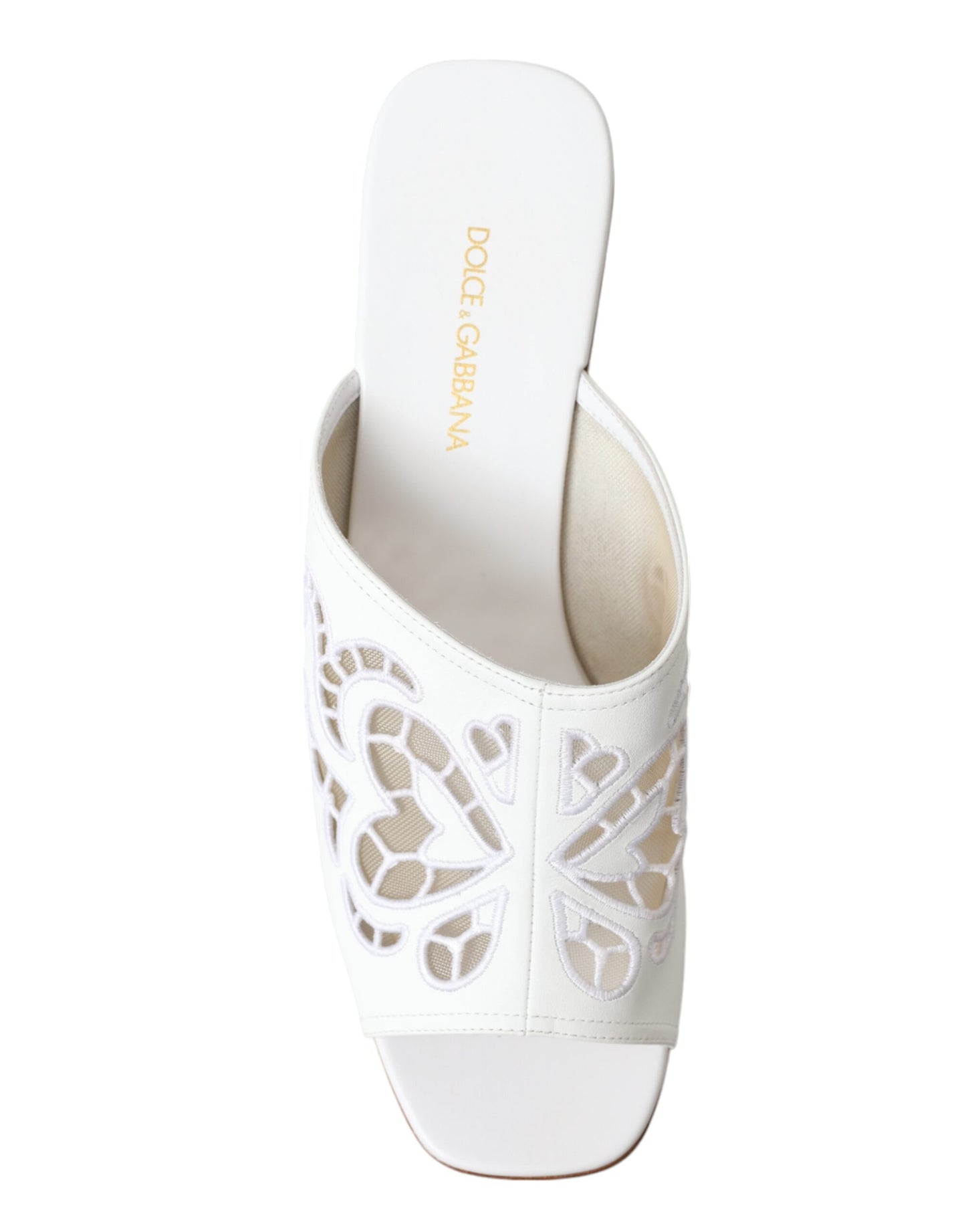 Chic White Leather Wedge Sandals