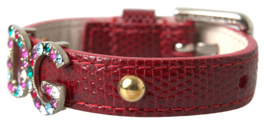 Chic Red Iguana Leather Wrap Bracelet