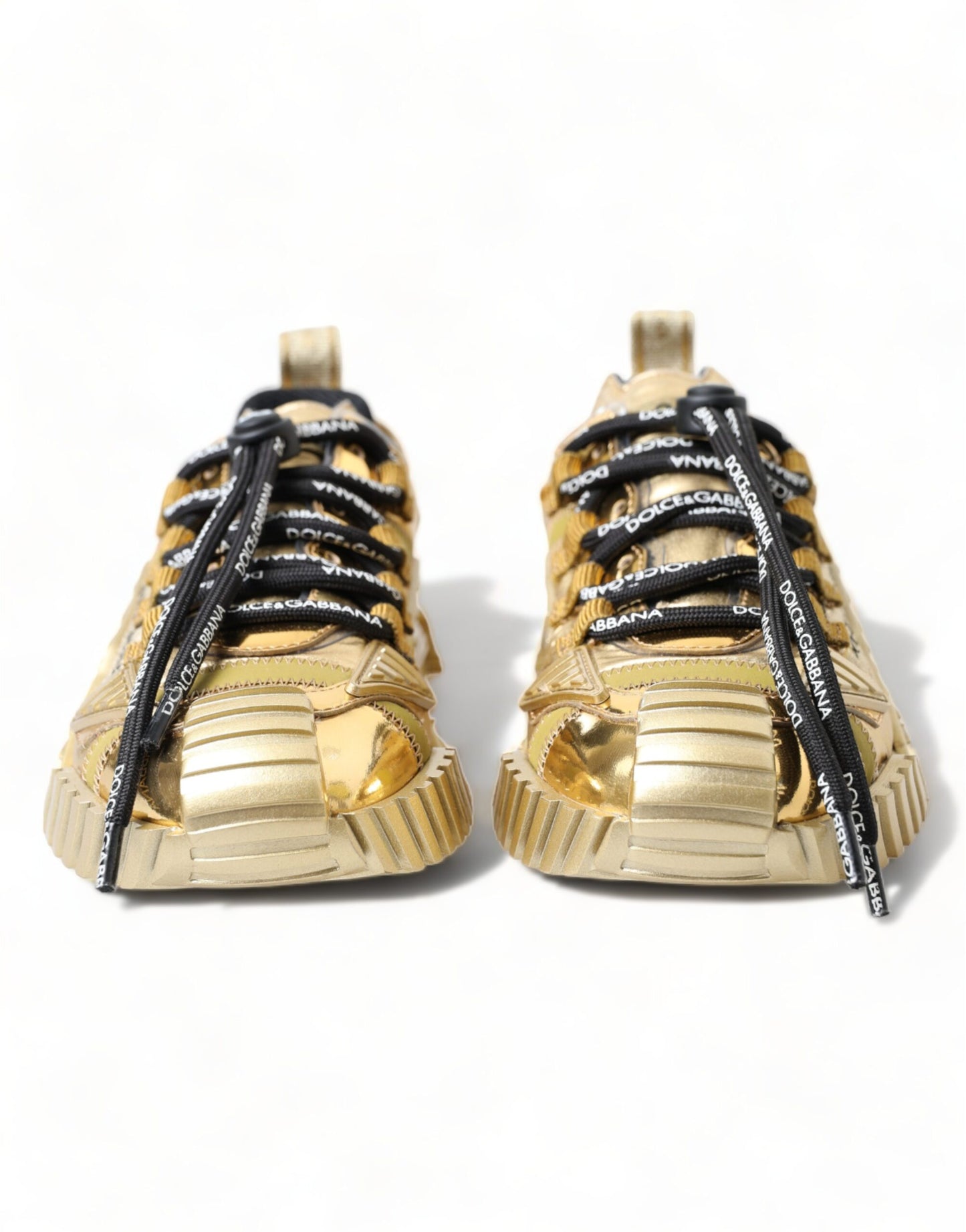 Gleaming Gold-Toned Luxury Sneakers