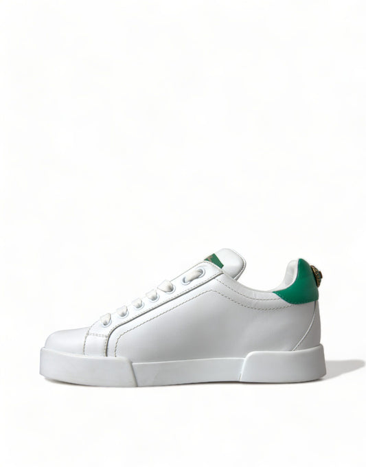 Exclusive White Portofino Leather Sneakers