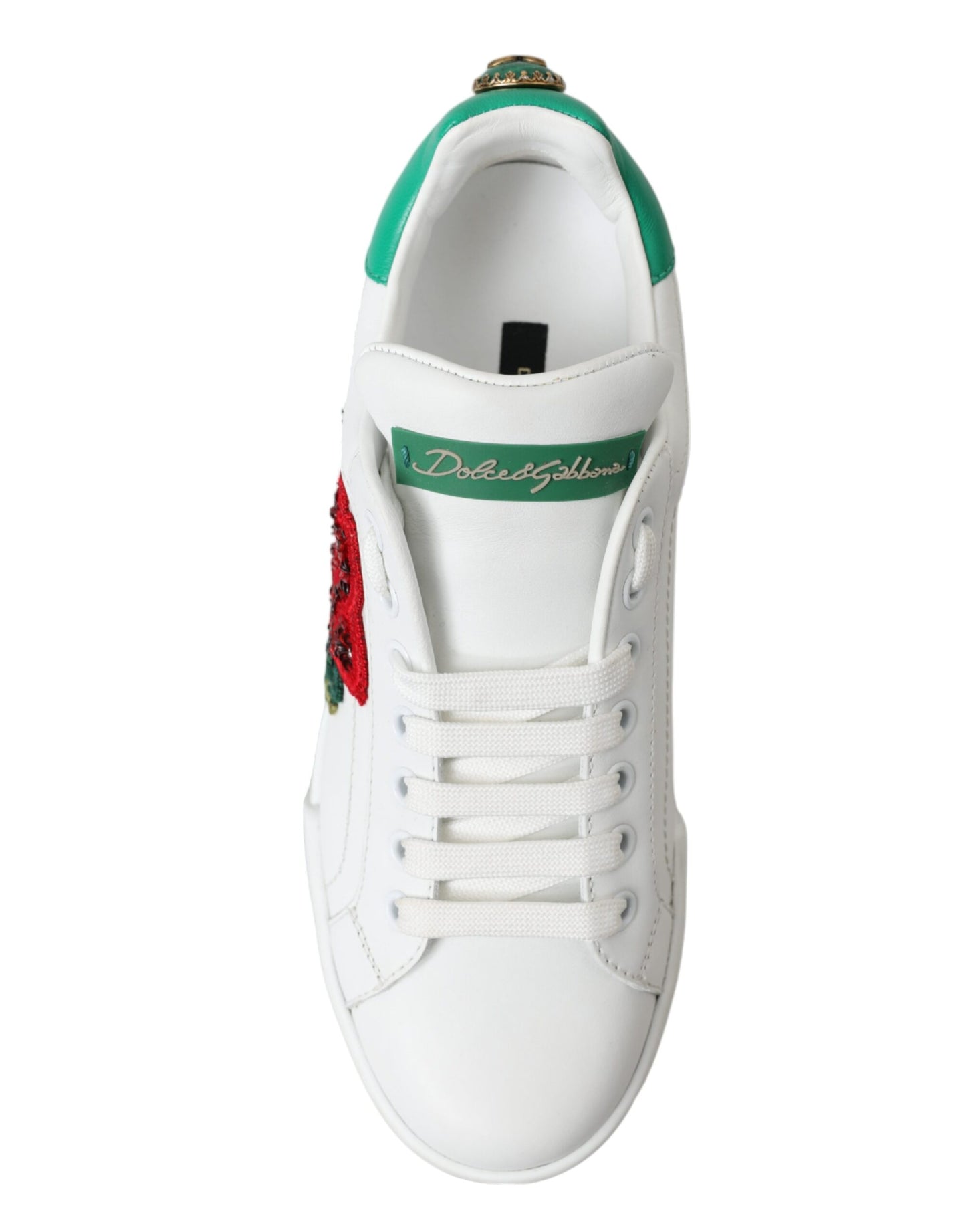 Exclusive White Portofino Leather Sneakers