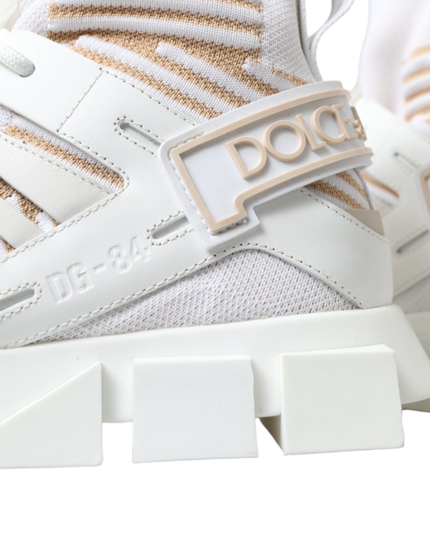 Elegant Sorrento Slip-On Sneakers in White and Beige
