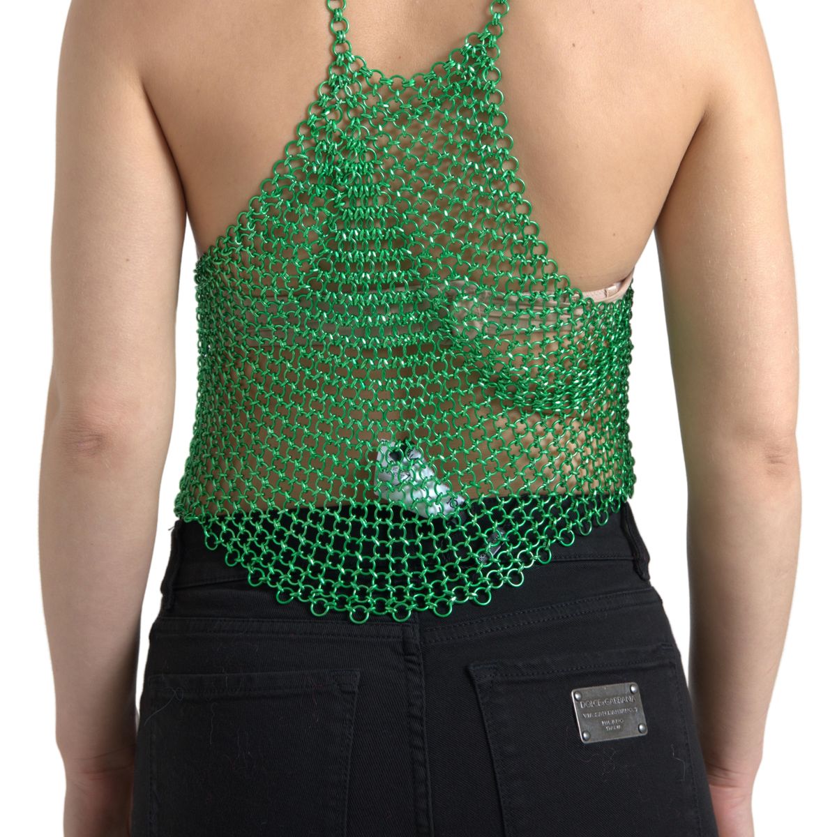 Emerald Halter Cropped Tank Top