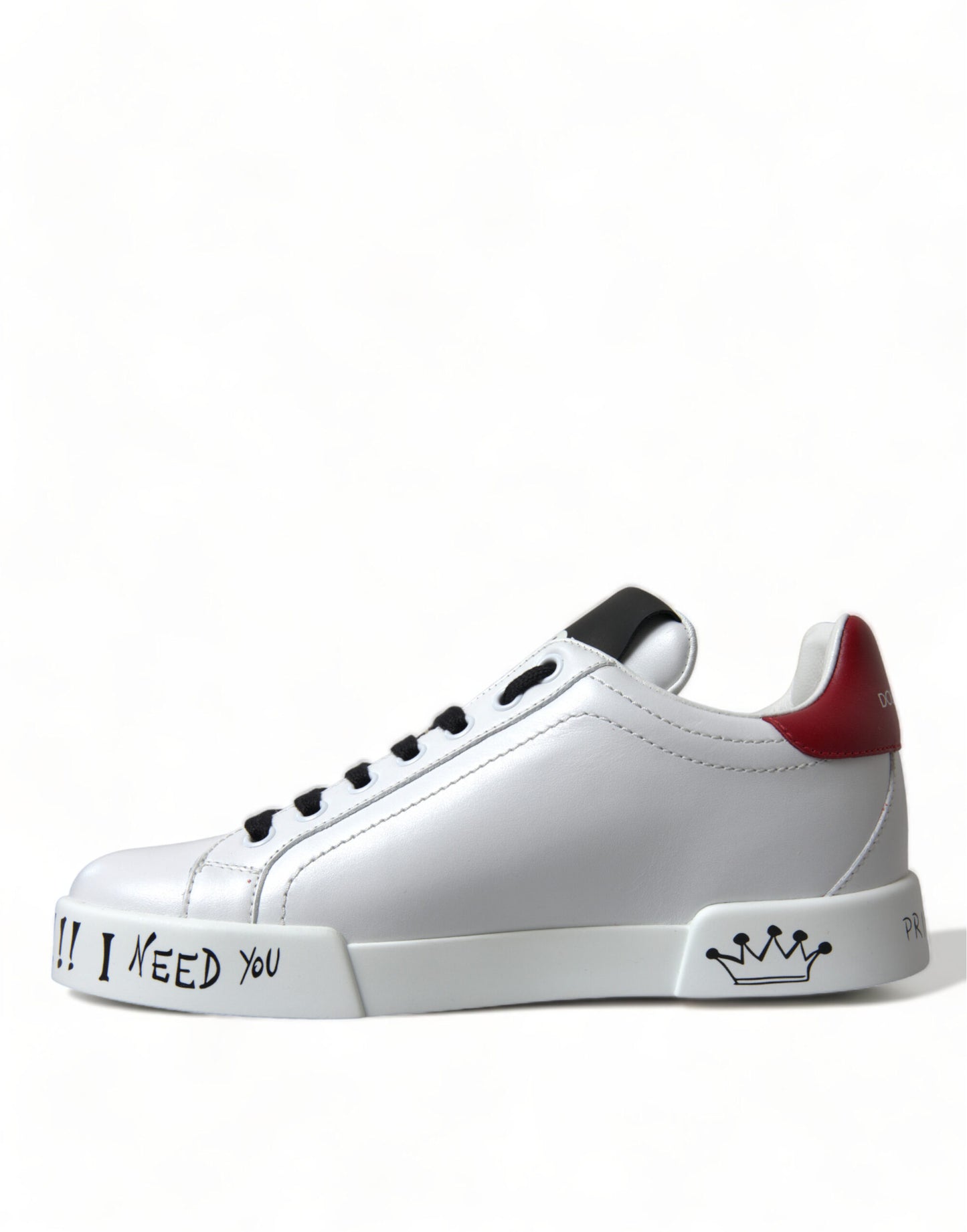 Chic White Portofino Leather Sneakers