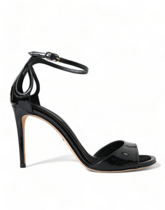 Elegant Leather Ankle Strap Heels