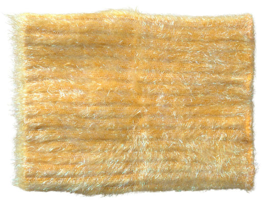 Yellow Polyester Mohair Fiber Neck Wrap Scarf