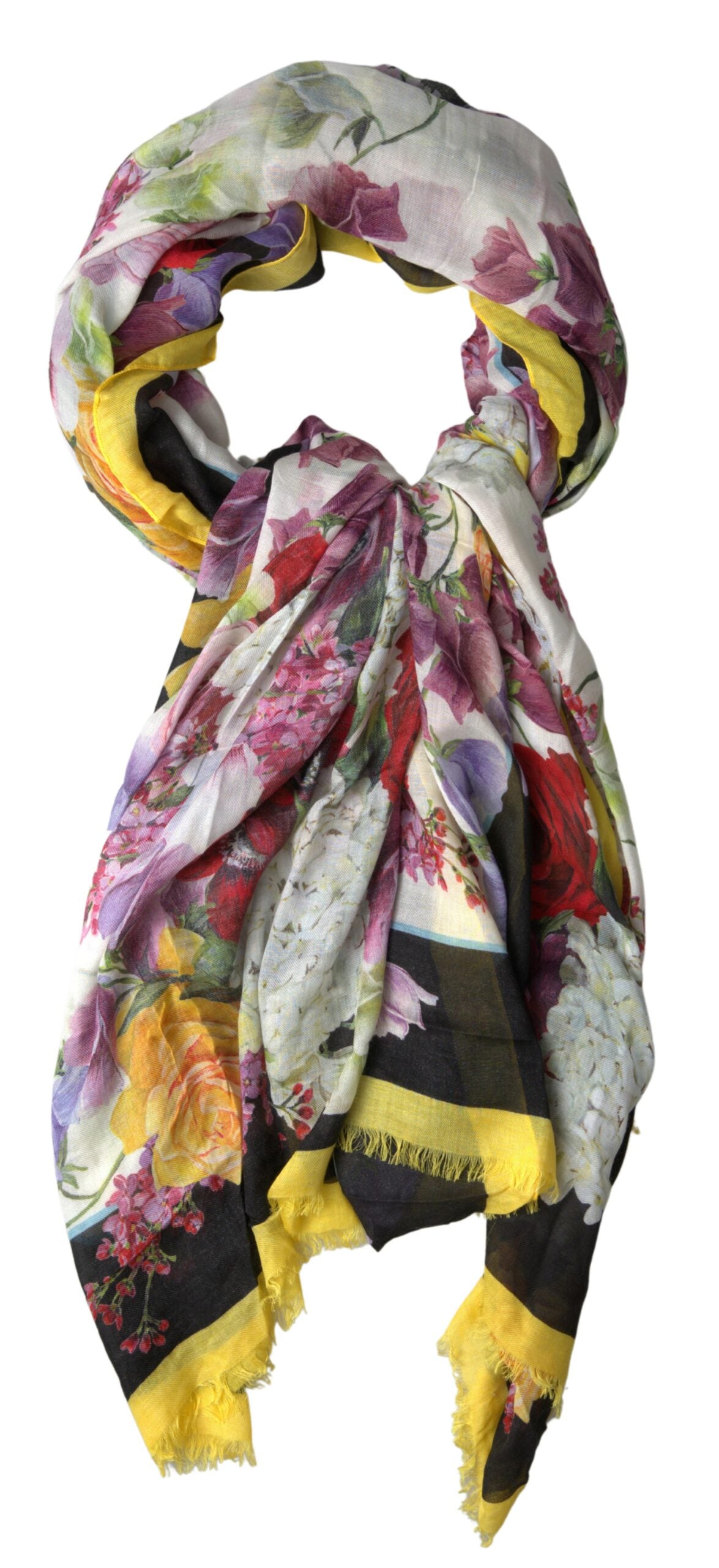 Elegant Multicolor Modal-Cashmere Scarf
