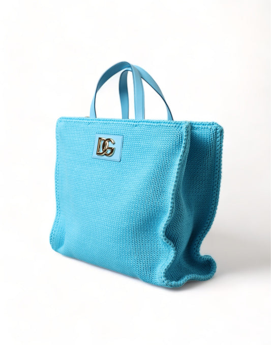 Elegant Turquoise Gold-Accent Tote Bag