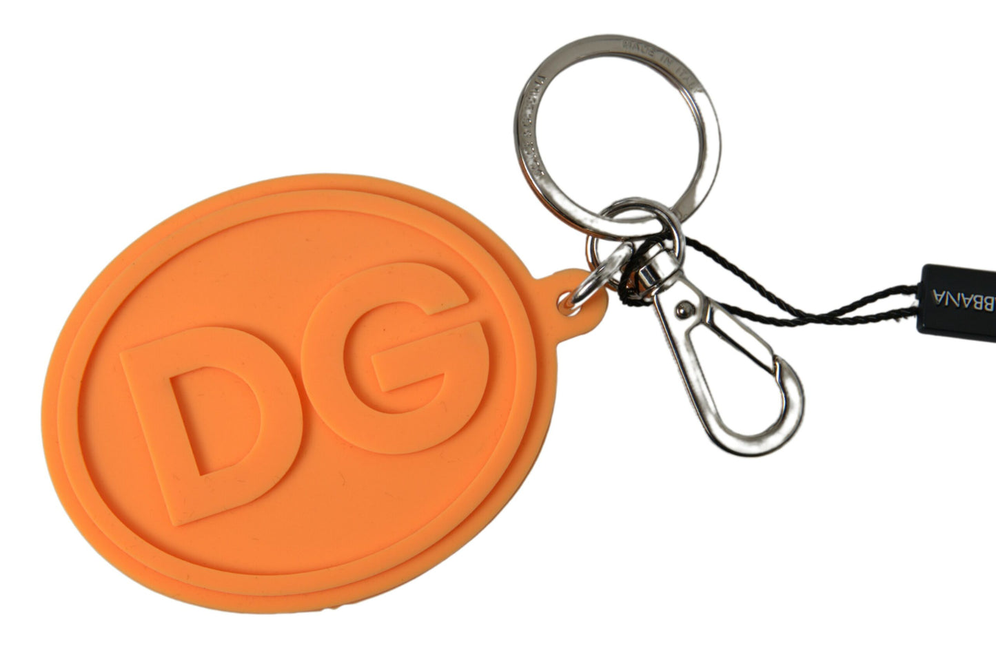 Chic Orange & Gold Keychain Accessory