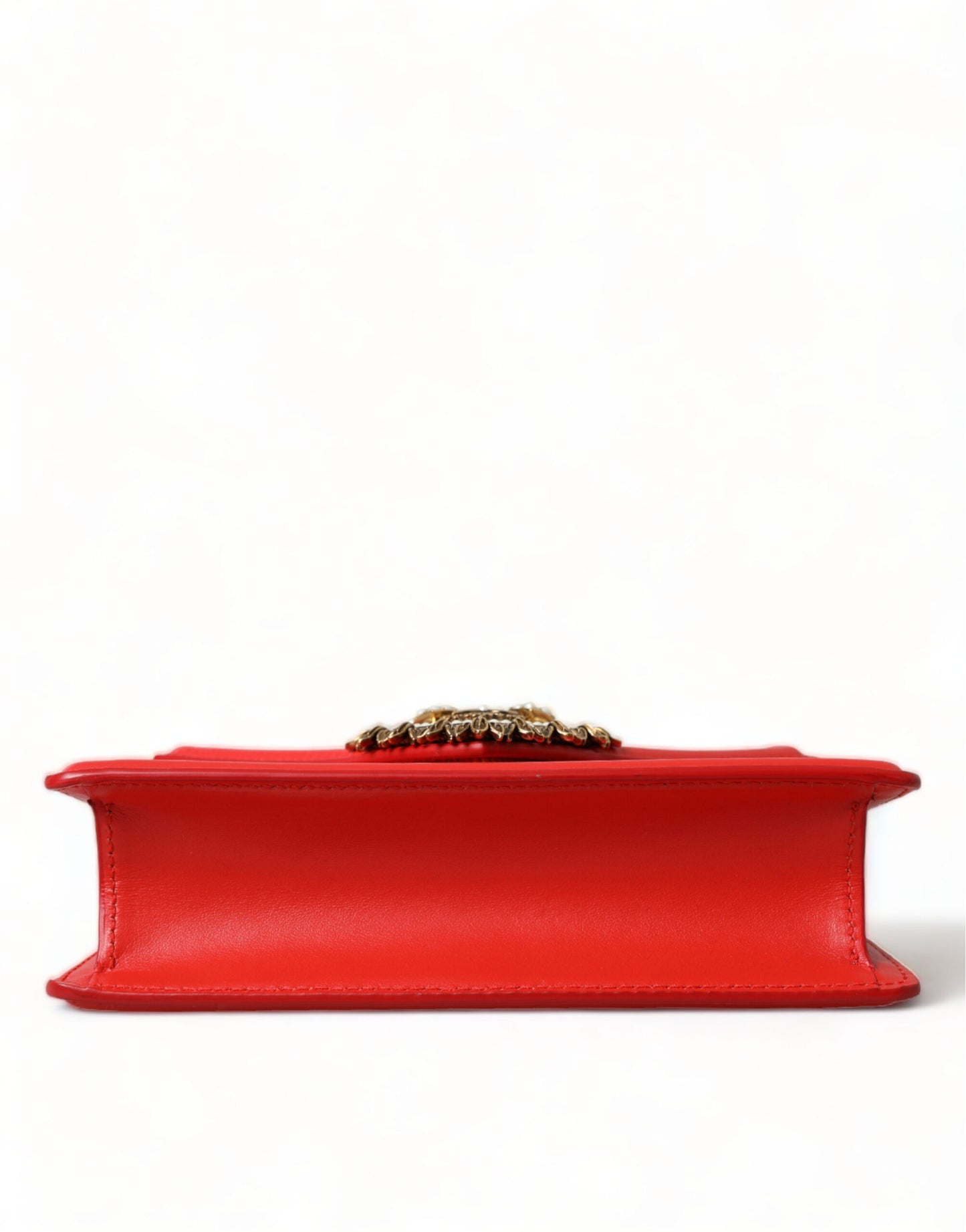 Elegant Red Leather Devotion Envelope Bag