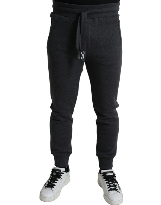 Elevated Casual Gray Cotton Joggers