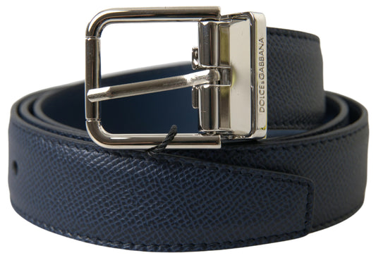 Aquamarine Blue Leather Belt