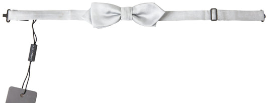 Elegant Silk Bow Tie in Grey