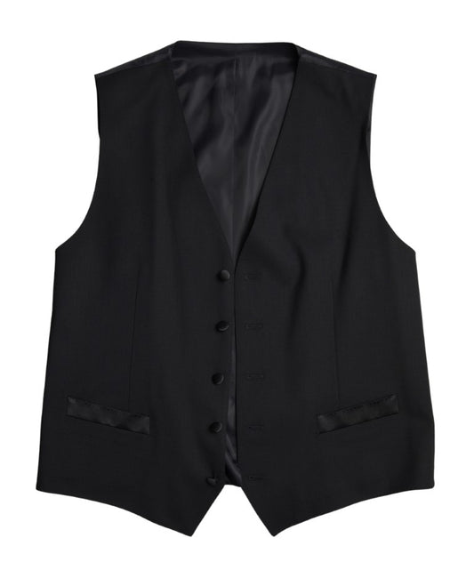 Black Embellished Wool 2 Piece SICILIA Suit