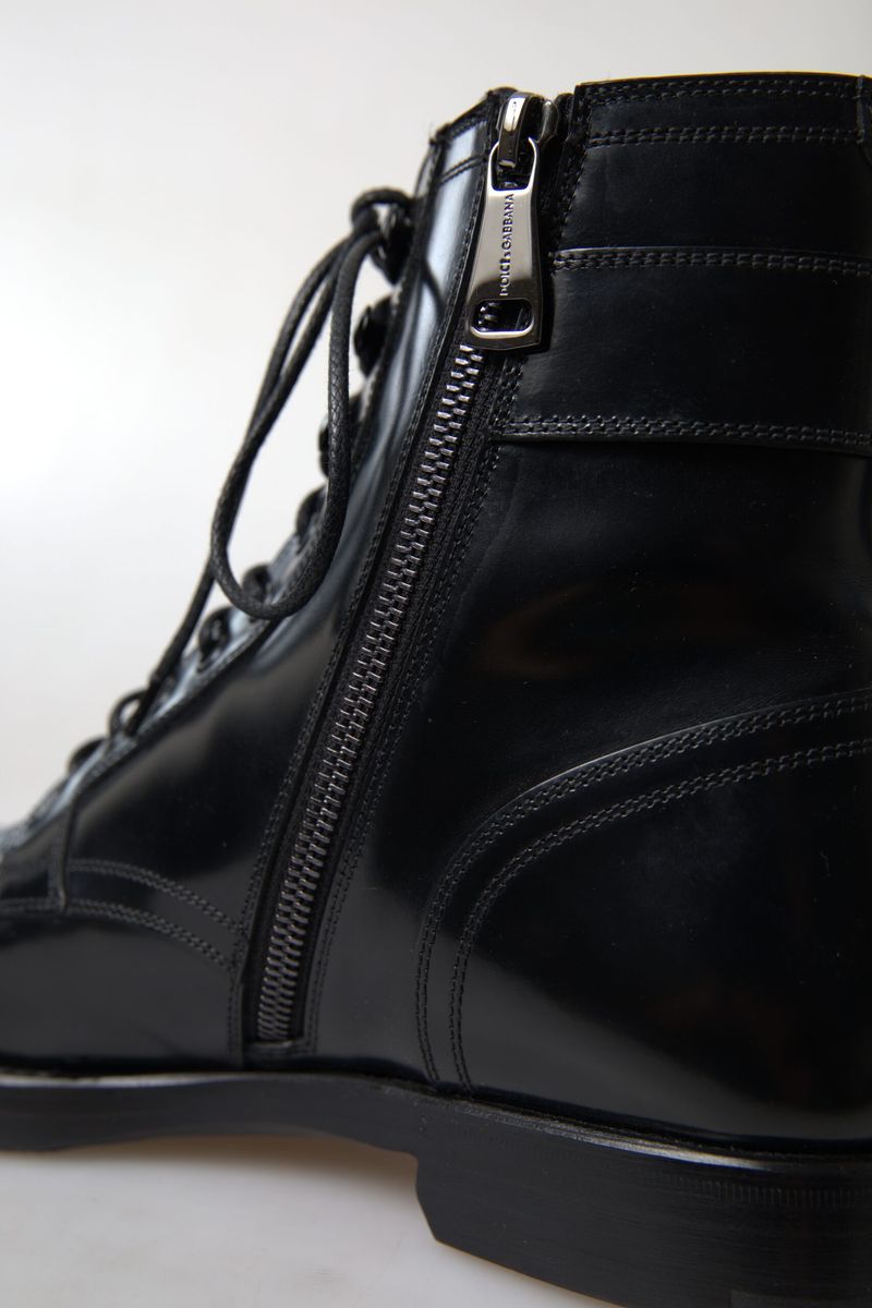 Elegant Black Leather Formal Boots