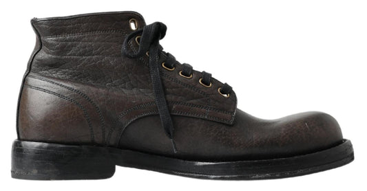 Brown Leather Perugino Men Boots Shoes
