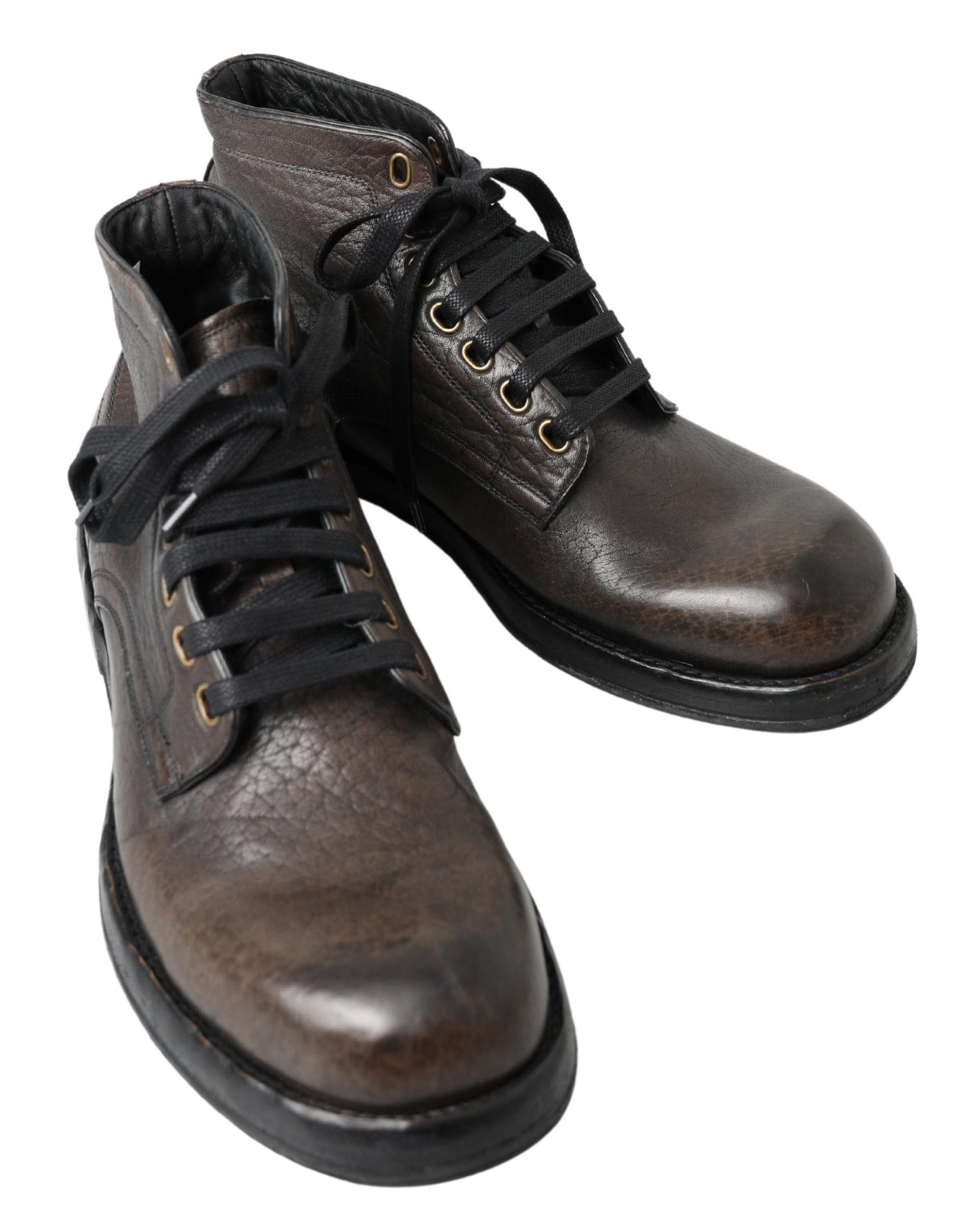 Elegant Leather Lace-Up Boots for Men