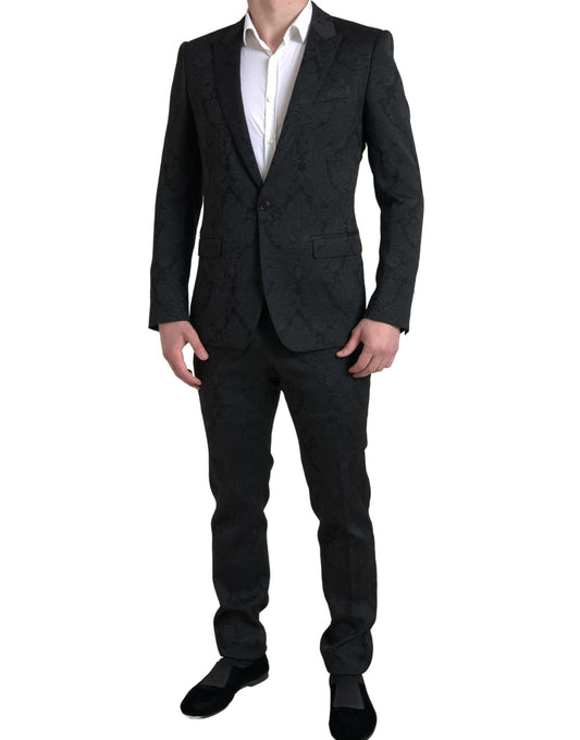 Elegant Slim Fit Black Martini Suit