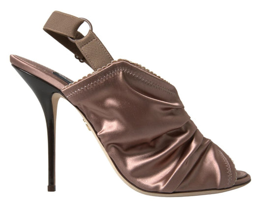 Elegant Slingback Stiletto Heels in Light Brown