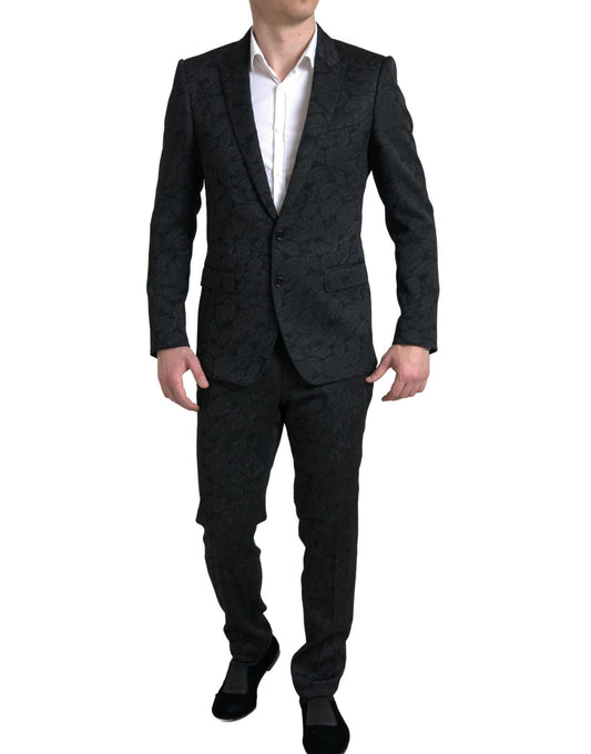 Sophisticated Black Two-Piece Martini Suit