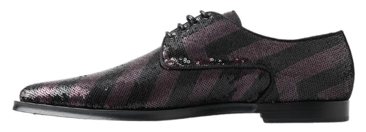 Elegant Sequin Embellished Derby Shoes