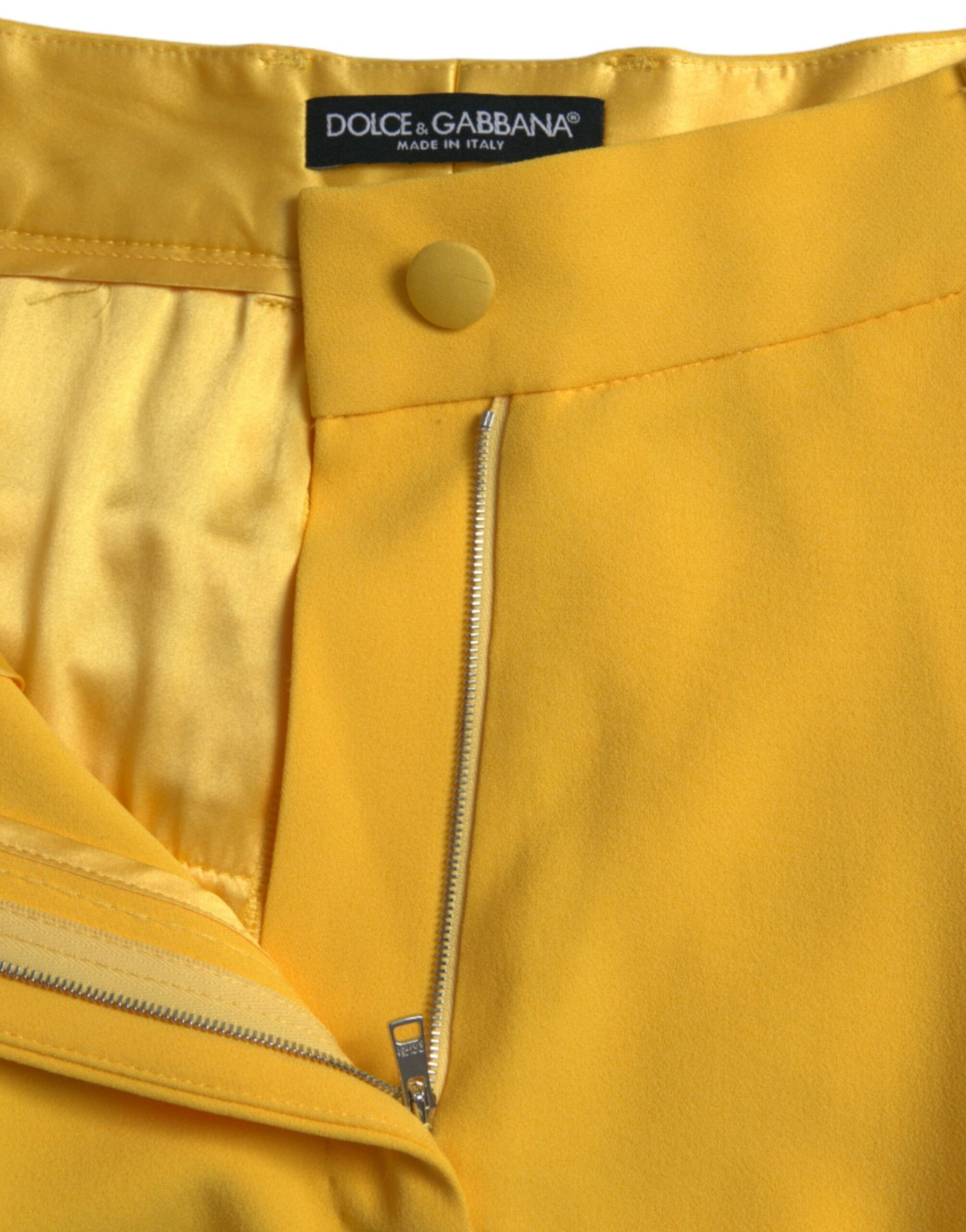 High Waist Bermuda Shorts in Sunshine Yellow
