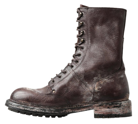 Brown Leather Combat Boots – Dapper Style