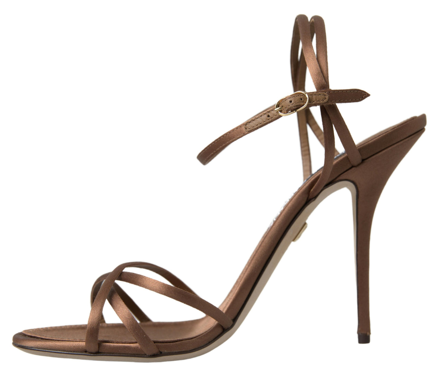 Elegant Brown Silk Blend Sandals