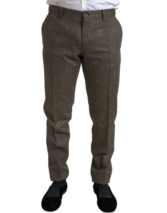 Elegant Skinny Wool Chino Pants