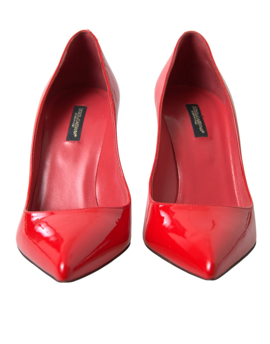 Red Patent Leather High Heels Pumps Shoes