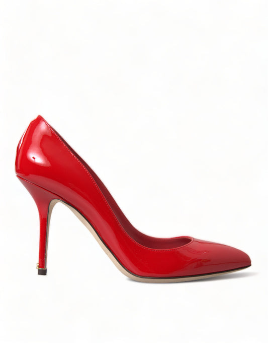 Red Patent Leather High Heels Pumps Shoes