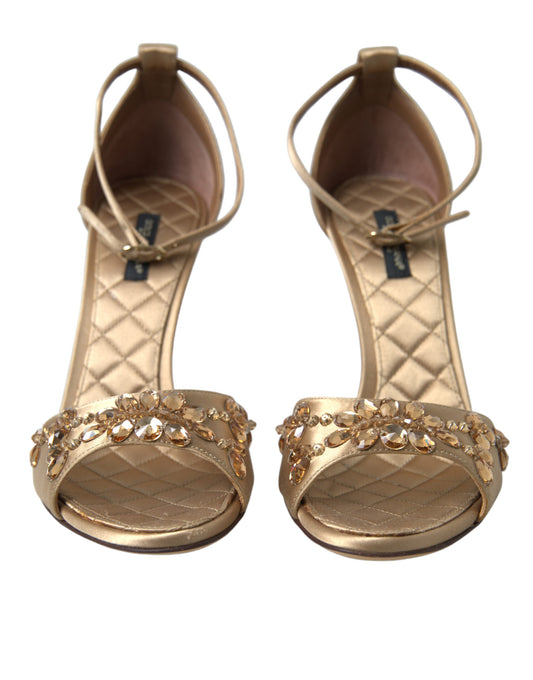 Crystal Embellished Heel Sandals