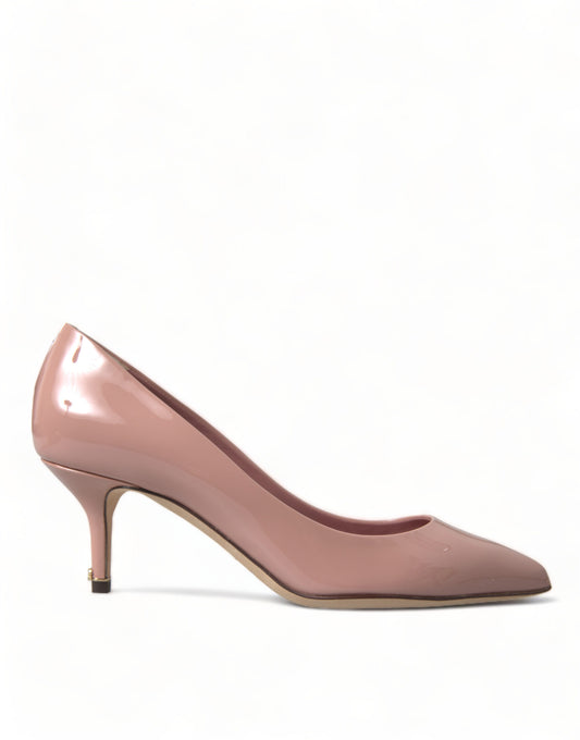 Pink Patent Leather Pumps Heels Shoes