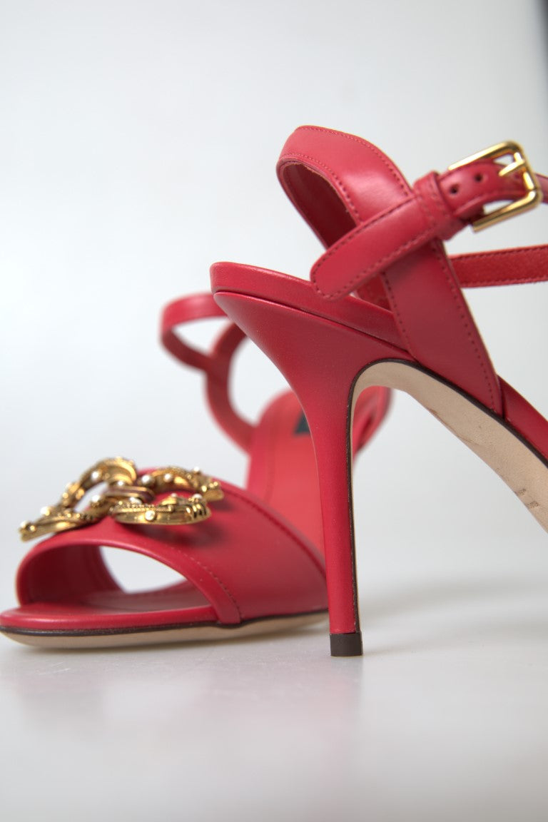 Red Stiletto Sandal Heels