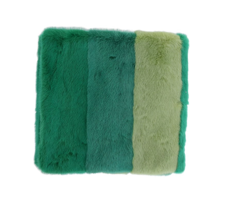 Elegant Green Mink Fur Scarf Wrap