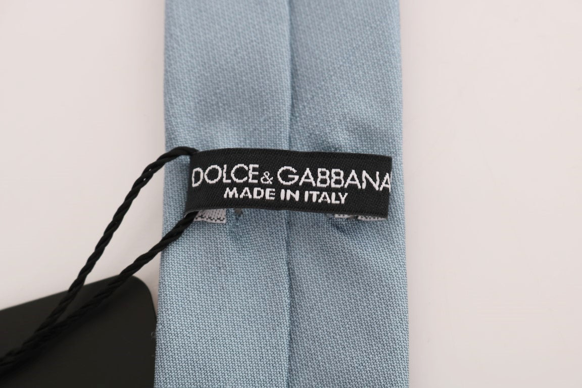 Elegant Light Blue Silk Neck Tie